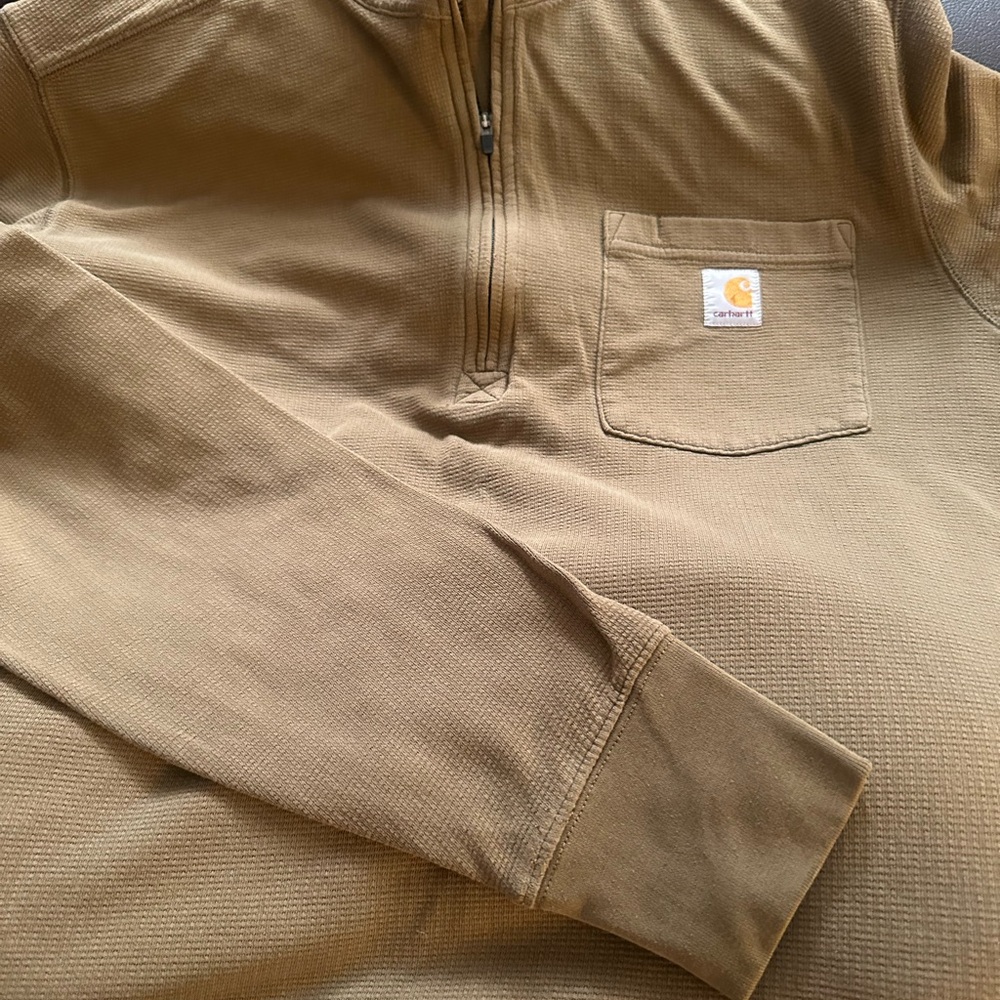 Carhartt Men's Brown Zip-Up Sweater